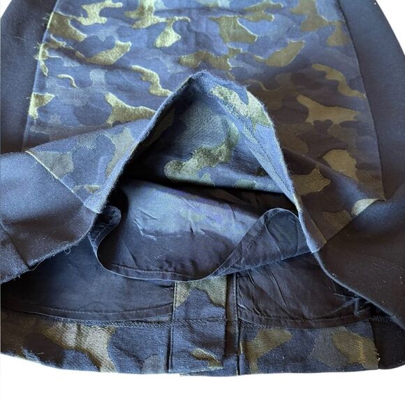 Anthropologie Maeve Camo Pencil Skirt Black Green Jacquard High Waisted  Size 2 - Picture 10 of 15